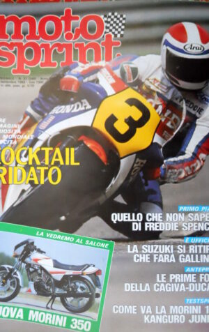 Motosprint 37 1983 Nuova Morini 350. Prime foto Cagiva-Ducati. F. Spencer [Q76]