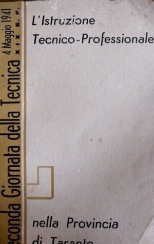2° Guerra Mondiale - Istruzione Professionale a Taranto 1941 scuola Revel[TR.8]