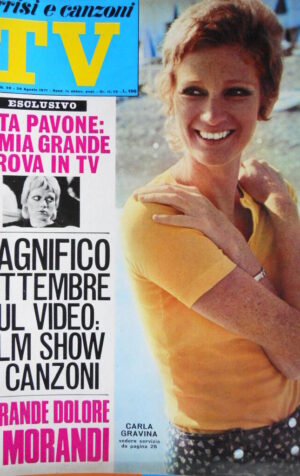 TV Sorrisi e Canzoni n°35 1971 Carla Gravina - Rita Pavone - Morandi [C72]
