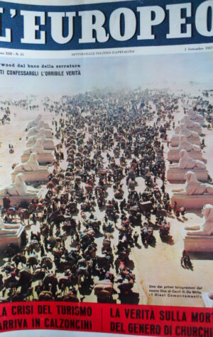 L' EUROPEO n°35 1957 Copertina scene film 10 Comandamenti [C73]