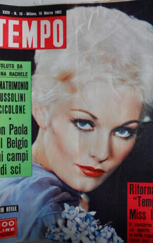 TEMPO n°10 1962 Kim Novak - Donna Rachele Matrimonio Mussolini Scicchilone [C89]