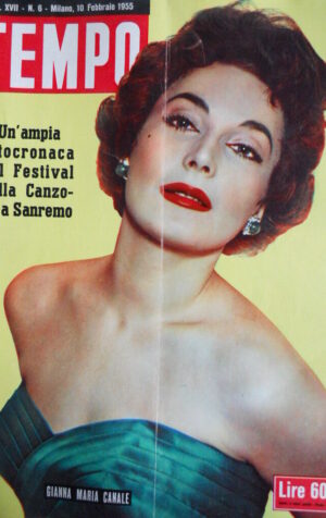 TEMPO n°6 1955 Gianna Maria Canale - Foto Festival Canzone SANREMO  [C86]