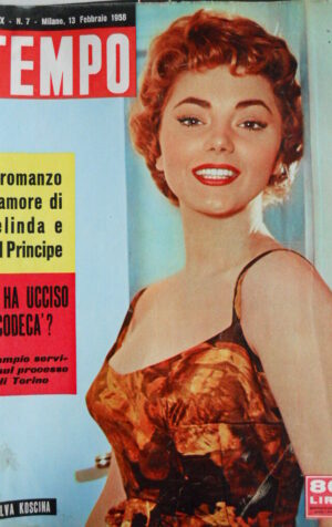 TEMPO n°7 1958 Sylva Koscina - Romanzo d'amore tra Belinda Lee e Principe [C87]