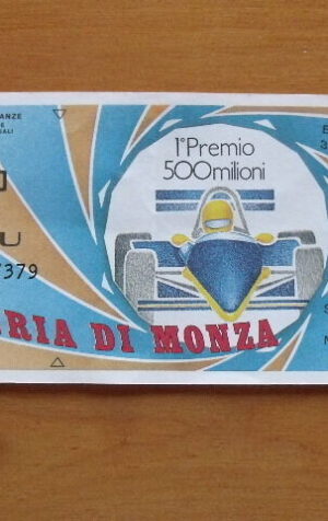 BIGLIETTO LOTTERIA Nazionale Lotteria di Monza F1 1985 [AF20]