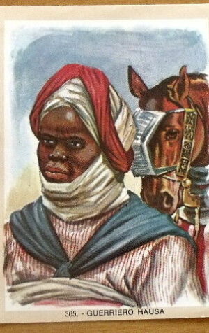 Figurina NATURAMA n°365 GUERRIERO HAUSA ed. LAMPO Scuola [AF21]