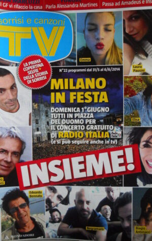 TV Sorrisi e Canzoni n°22 2014 Selfie Emma Giorgia Elisa Baglioni Antonacci[C95]