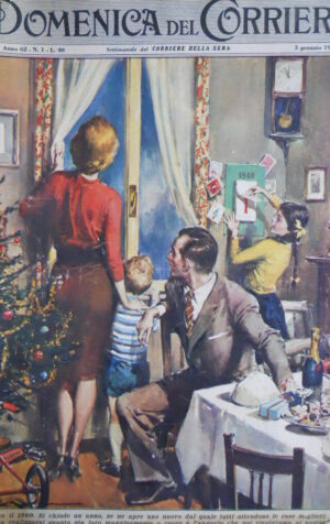 Domenica Del Corriere n°1 1960 con calendario Domenica 1960 [D23]