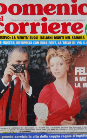 Domenica Del Corriere n°14 1974 Federico Fellini Remigio Paone Re Feisal II[D24]