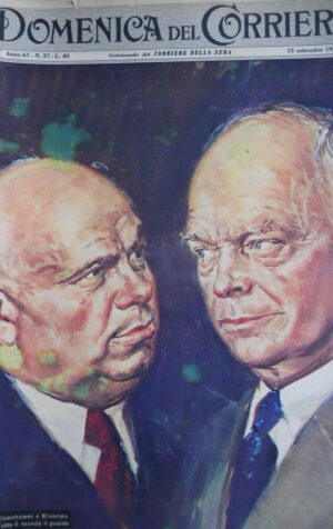 Domenica Del Corriere n°37 1959 Eisenhower & Kruscev USA URSS [D23]