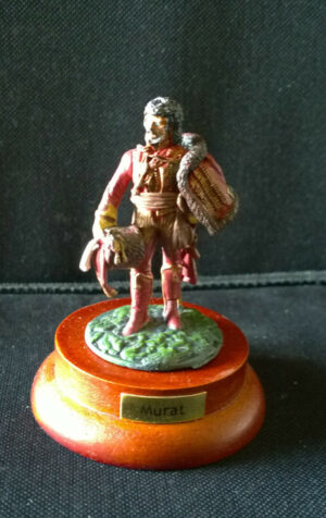 Soldatino in piombo Guerra Napoleone MURAT con base il legno 1:32 [MZ]