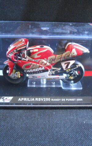Die Cast Model Moto 1:24 APRILIA RSV 250 Randy De Puniet 2004  [N3-1 ]