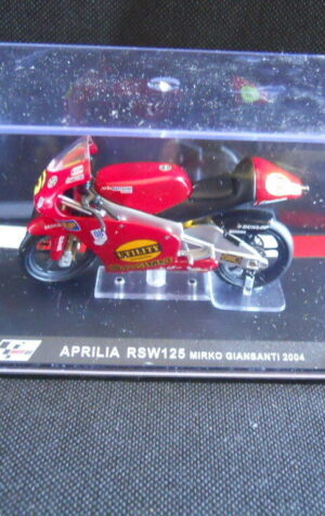 Die Cast Model Moto 1:24 APRILIA RSW 125 Mirko Giansanti 2004 [N3-22 ]