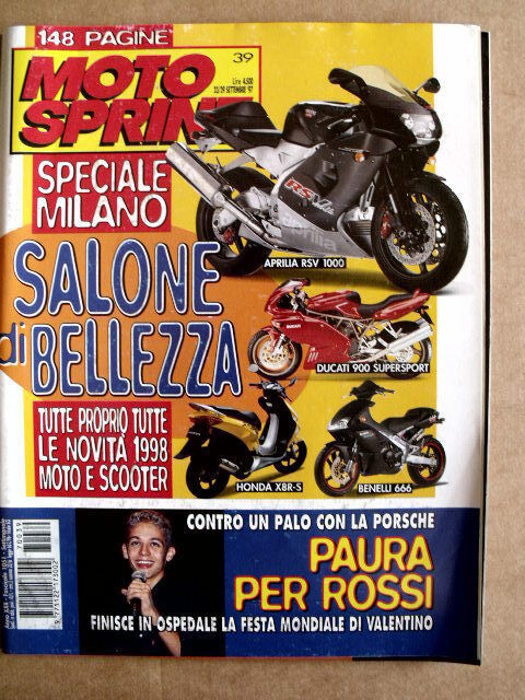 MOTOSPRINT n°39 1997 Aprilia RSV 1000 Ducati 900 Supersport Valentino Rossi [P49