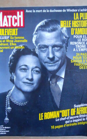 PARIS MATCH n°1928 1986 Duchessa di Windsor Wallis Warfield Anouk Aimeè   [C71]