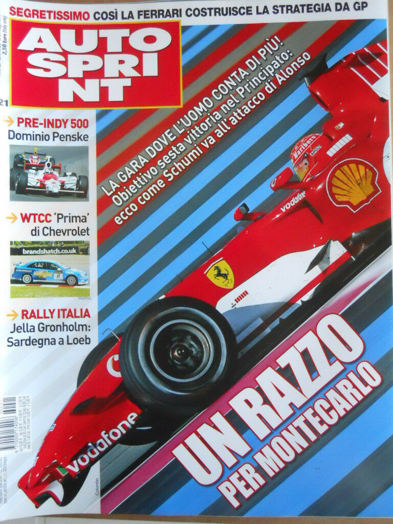 AUTOSPRINT n°21 2006 Pre Indy 500 Dominio Penske Rally Italia Gronholm Loeb [P72