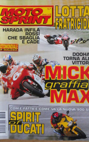MOTOSPRINT n°17 1998 Ducati 900 SS - Motomondiale Gp Malesia  [P70]