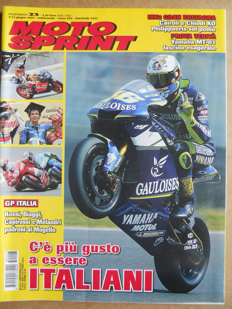 MOTOSPRINT n°23 2005 Test Yamaha MT-01 Gp Italia Valentino Rossi Max Biaggi [P68