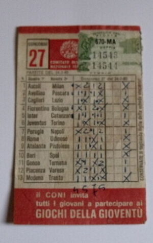Schedina Totocalcio Concorso n°27 del 24-02-1980 - Come Foto [AF1]