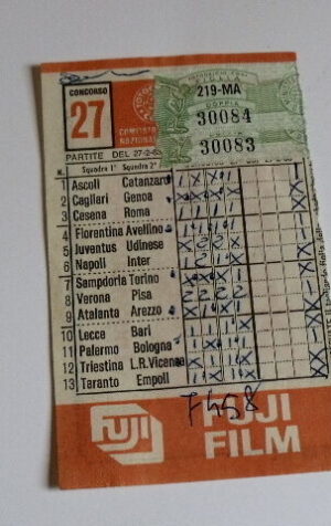 Schedina Totocalcio Concorso n°27 del 27-02-1983 - Come Foto [AF1]