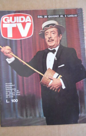 GUIDA TV n°26 1977  Copertina Nino Taranto  [G435]