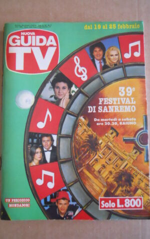 GUIDA TV n°7 1989  Copertina Speciale Festival Di Sanremo 1989   [G435]