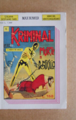 KRIMINAL Collana Scotland Yard n?6 1989 ed. Max Bunker  [G412A]