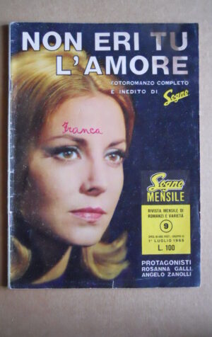 SOGNO Fotoromanzo n°9 1965  Rosanna Galli Angelo Zanolli [G580]* mediocre