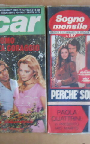 BUSTA anni 70 di 2 Fotoromanzi Sogno Oscar 308 + Sogno Mensile 107  [D3]