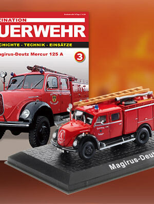 Modellino Vigili del Fuoco metallo TLF 16 Margirus Deutz Mercur 125 DIECAST 1:72