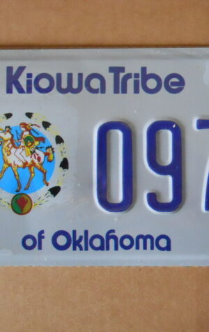 Targa Americana OKLAHOMA KIOWA TRIBE KW 0970 31x16 cm - Più basso di EBAY