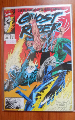 GHOST RIDER #29 1992 Marvel Comics  [SA41] guest Wolverine