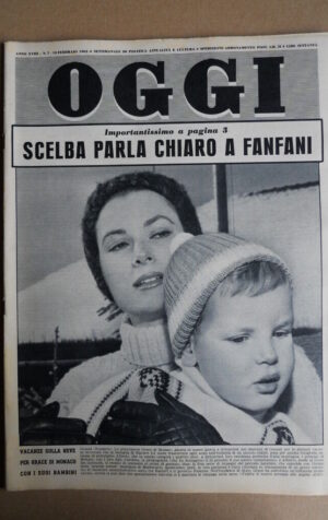 OGGI n°7 1962 Grace Kelly Alberto di Monaco Catherine Deneuve [G749]