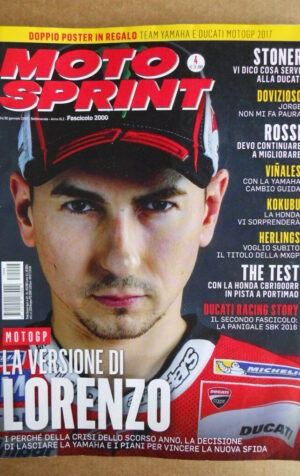 MOTOSPRINT n°4  2017 [C52A] con doppio poster Team Yamaha e Ducati 2017