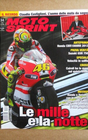 MOTOSPRINT n°34  2011 [Q75] Test Suzuki GSR 750 Honda CBR 1000 RR