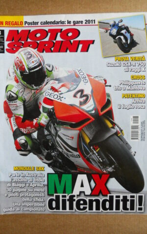 MOTOSPRINT n°8  2011 [Q75] Test Suzuki GSX-R 750