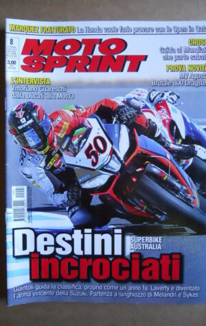 MOTOSPRINT n°8  2014   [Q79B]  Test MV AGUSTA BRUTALE 800 DRAGSTER