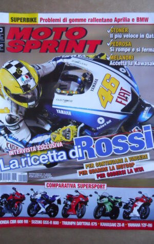 MOTOSPRINT n°10  2009 [Q77] Test HONDA CBR 600 RR KAWASAKI ZX-6R
