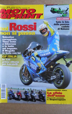 MOTOSPRINT n°23  2004 [Q77]  Test DUCATI 749 R HONDA CBR 600 SUZUKI GSX-R 600