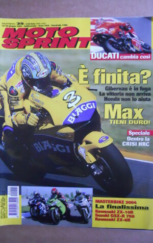 MOTOSPRINT n°25  2004 [Q77] Test KAWASAKI ZX-6R ZX-10R SUZUKI GSX-R 750