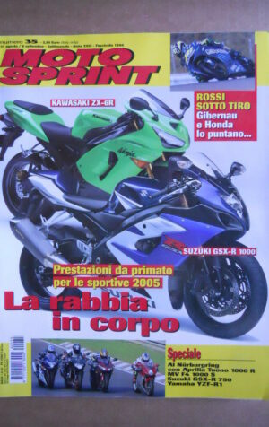 MOTOSPRINT n°35  2004 [Q77] TEST MV AGUSTA F4 1000 APRILIA TUONO