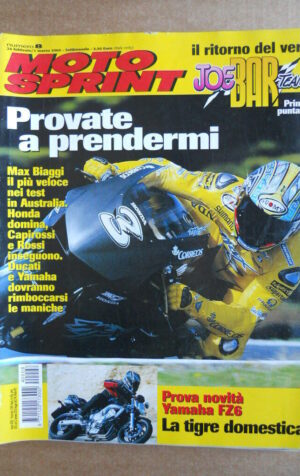 MOTOSPRINT n°8  2004 [Q77] Test YAMAHA FZ6 KAWASAKI KLV 1000