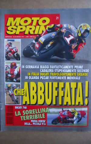 MOTOSPRINT n°21  1995 [Q78]   Test  DUCATI 749 DUCATI 916