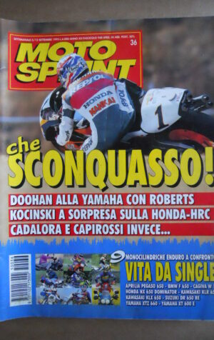 MOTOSPRINT n°36  1995 [Q78]   Test HONDA NX 650 YAMAHA XT 600 E