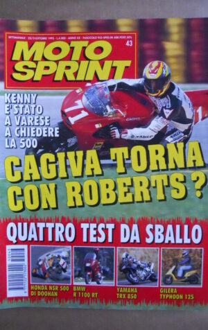 MOTOSPRINT n°43  1995 [Q78]  Test HONDA NSR 500 BMW R 1100 YAMAHA TRX 850