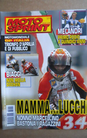 MOTOSPRINT n°21  1998   [Q79B] PRIMO PODIO MARCO MELANDRI A 15 ANNI
