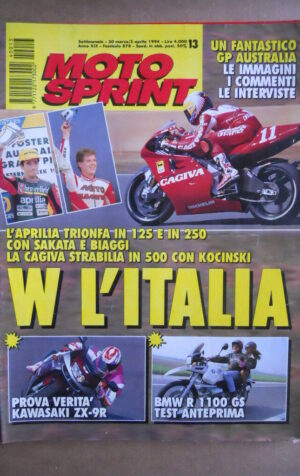 MOTOSPRINT n°13  1994       [Q19] TEST KAWASAKI ZX-9R BMW R 1100 GS