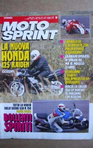 MOTOSPRINT n°19  1992     [Q21]  TEST SUZUKI GSX-R 750 - APRILIA 250 GP
