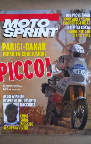 MOTOSPRINT n°2  1989       [Q19]  TEST KAWASAKI VN 1500 KTM 600 LC4 INCAS