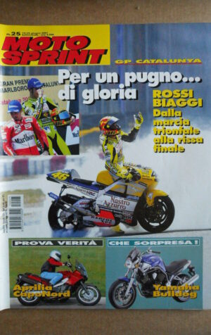MOTOSPRINT n°25  2001       [Q23]  TEST APRILIA CAPONORD YAMAHA BULLDOG
