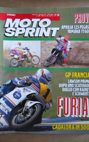 MOTOSPRINT n°29  1989       [Q19]  TEST APRILIA PEGASO YAMAHA TT 600